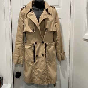 MO & Co Zip Detail Trench Coat